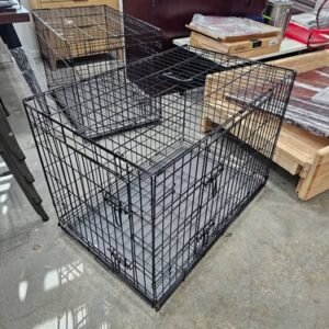 Wire Collapsible Dog Crate - Black