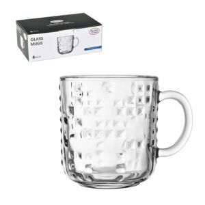 Alpine Cuisine Set of 6pc Glass Mug 9.46oz 280ml